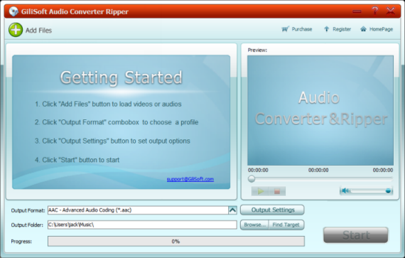GiliSoft Audio Converter Ripper 7.0.18 screenshot