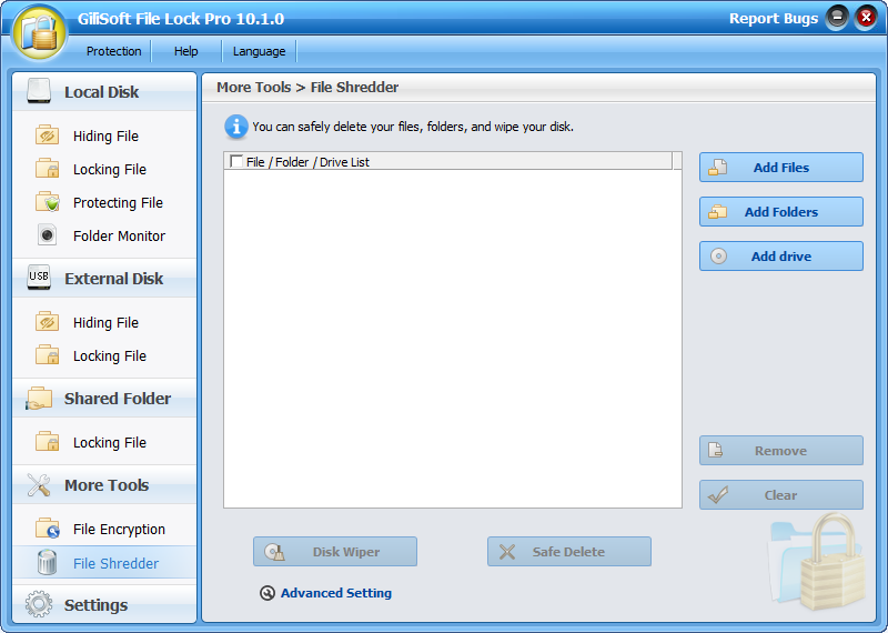 GiliSoft File Lock Pro 10.7 screenshot