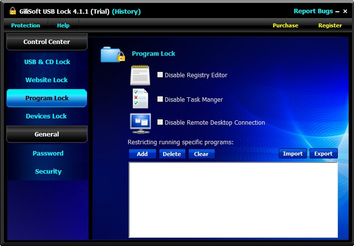 GiliSoft USB Lock 8.5.3 screenshot