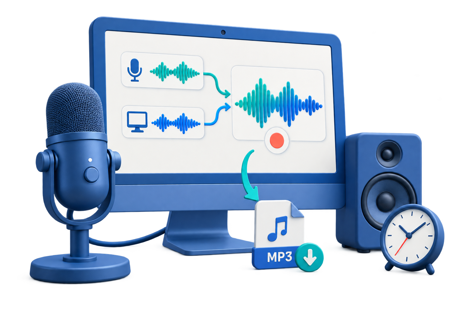 GiliSoft Audio Recorder Pro for computer sound, microphone, silence handling, and noise reduction
