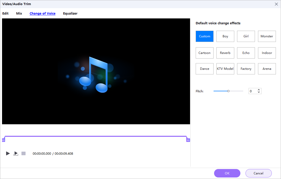 Voice effects in Audio Converter Ripper