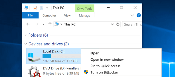 set up bitlocker