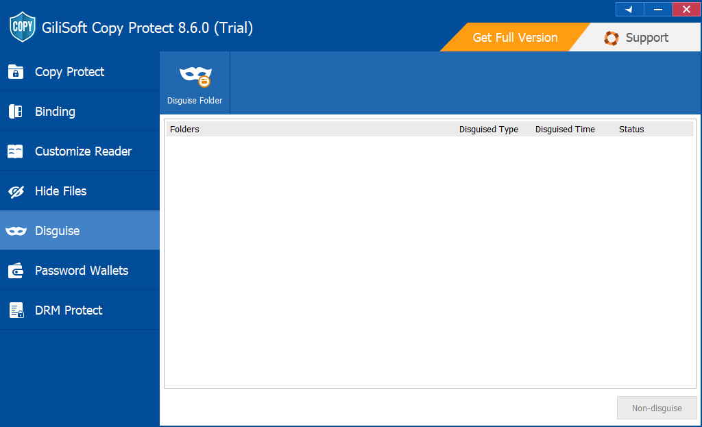 Disguise a local folder in Copy Protect