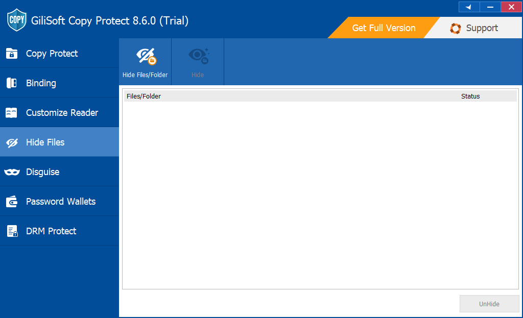 Hide local files in Copy Protect