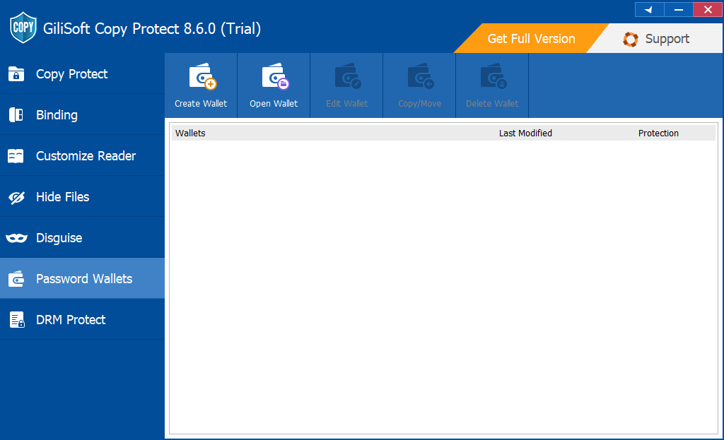 Organize passwords with Copy Protect Password Wallets