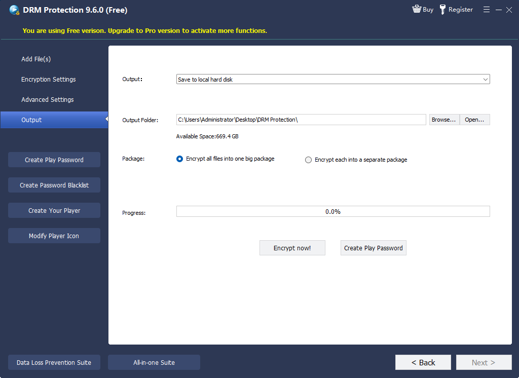Export protected GEM or EXE content from Video DRM Protection