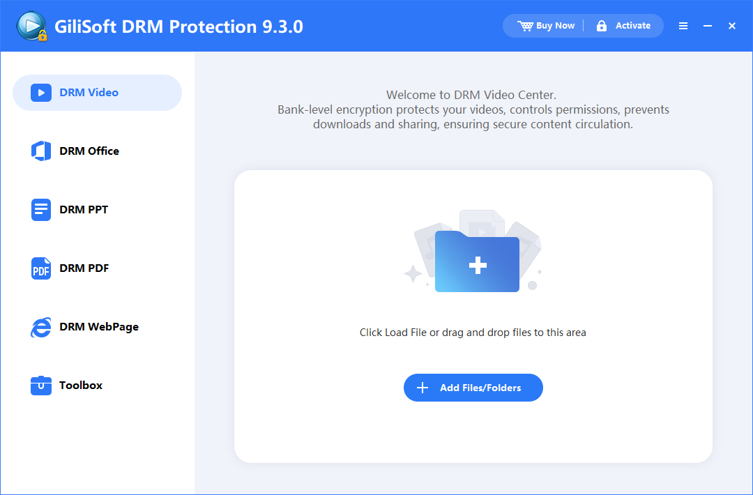Video DRM protection main video workflow
