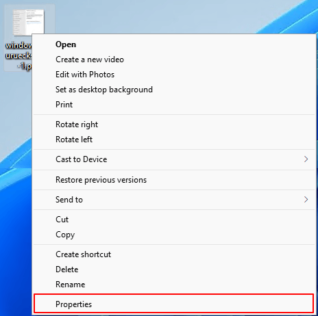 Open Advanced Attributes from Windows file properties