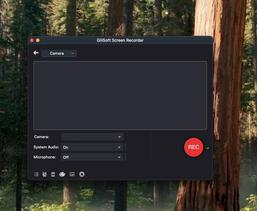 Webcam recording settings on Mac