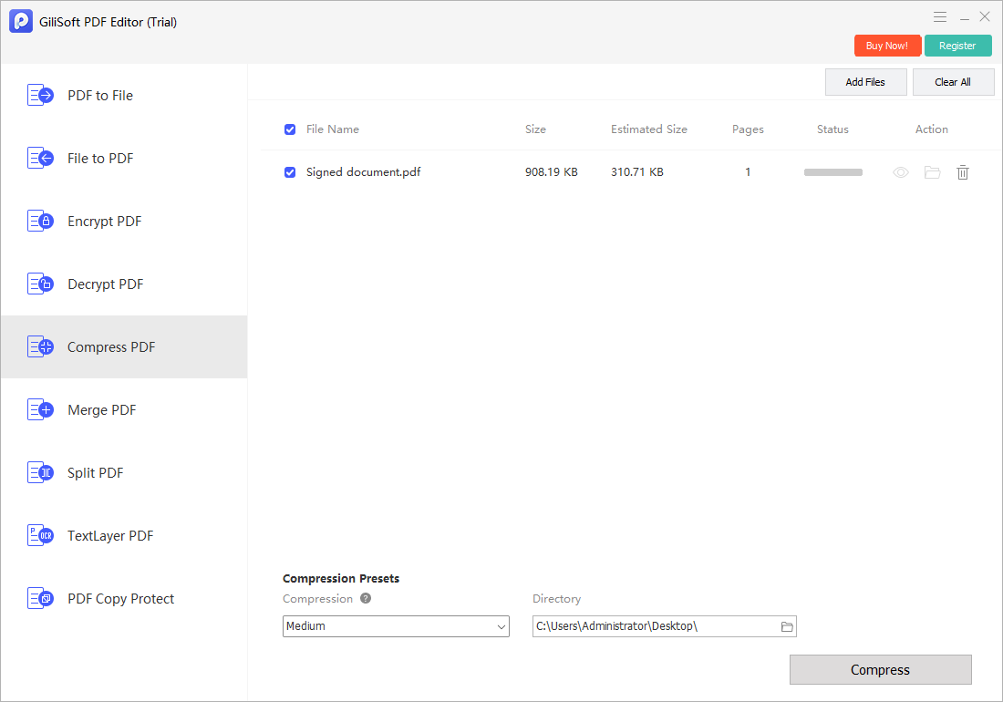 Compress PDF