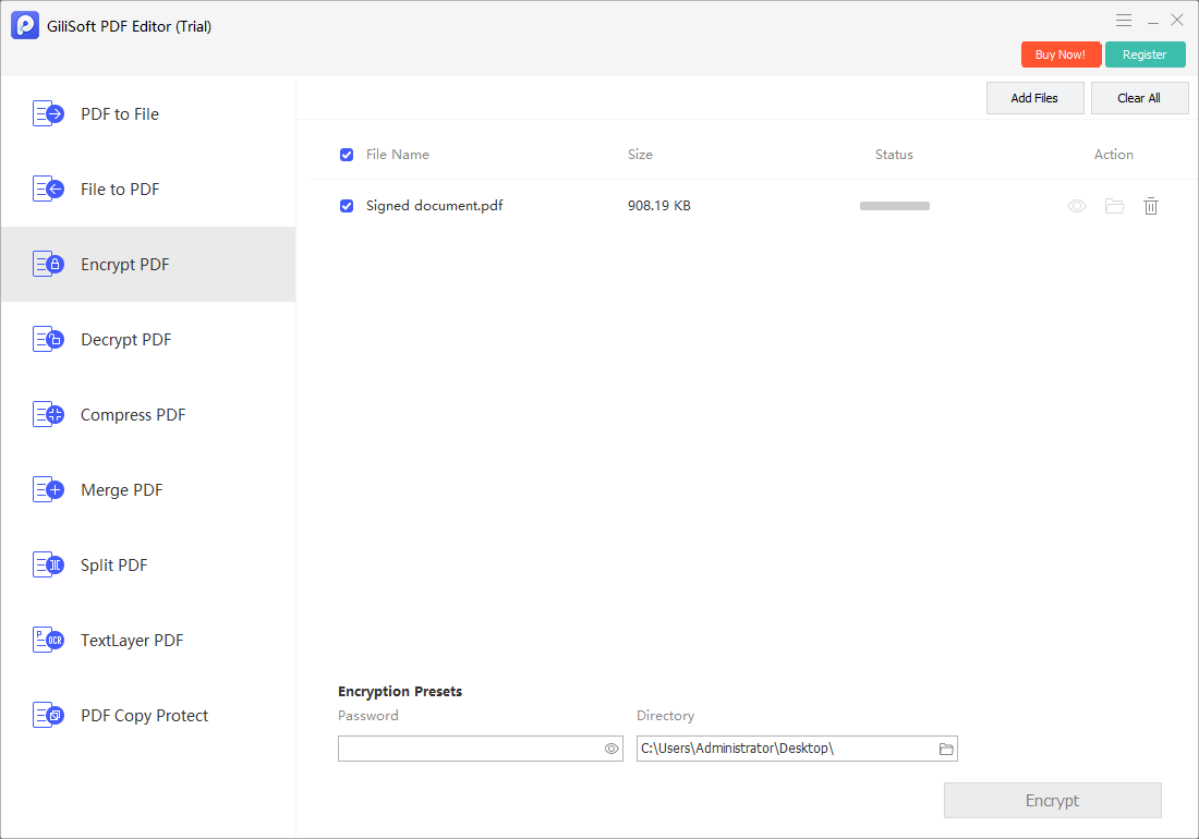 Encrypt PDF