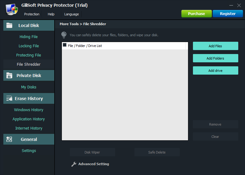Securely shred sensitive files folders and drive data