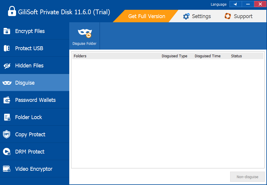 Private Disk folder disguise workspace