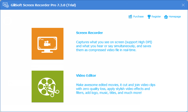 Screen Recorder Pro main interface