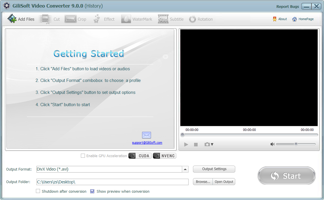 GiliSoft Video Converter screenshot