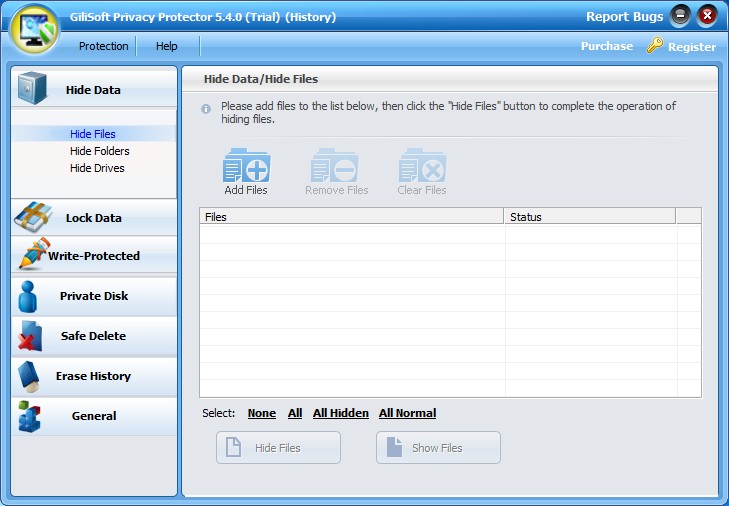 GiliSoft Privacy Protector screenshot